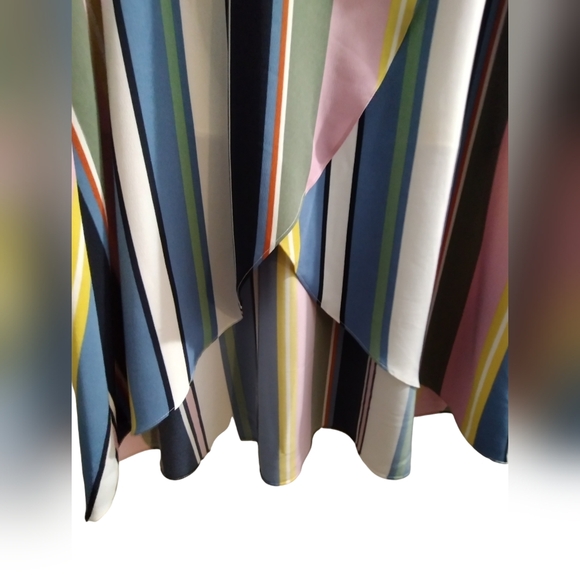 Like new! Madison multicolored striped faux wrap dress Size XL - Picture 3 of 6